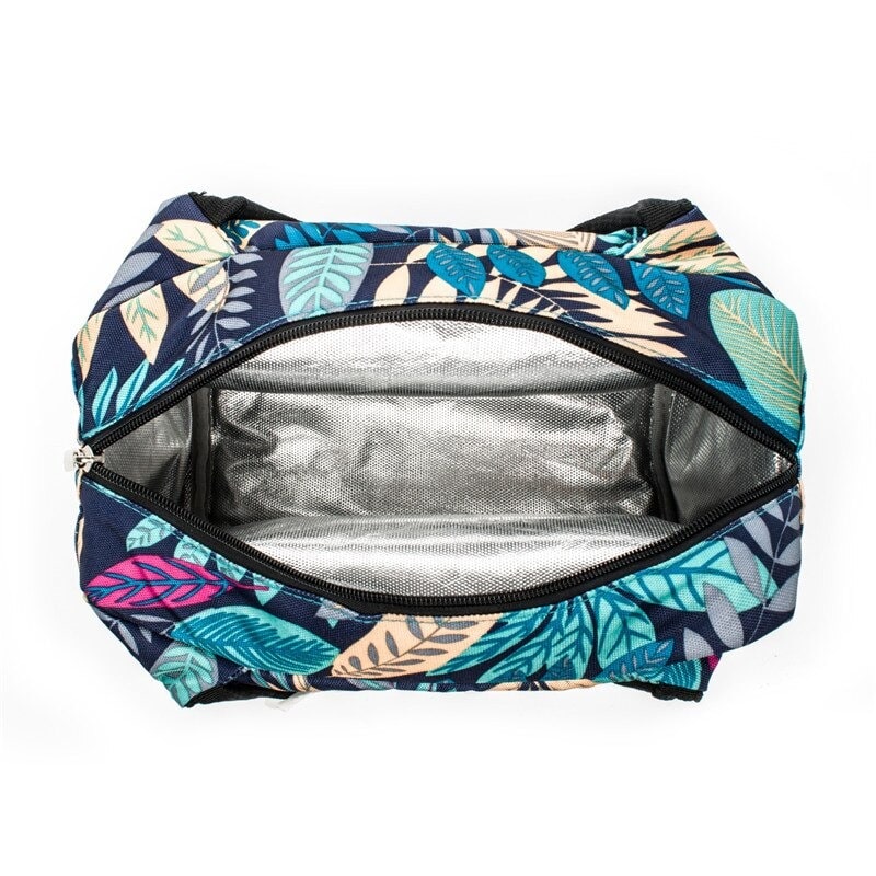 Multicolour Leaf Insulated Lunch Bag