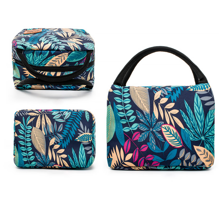 Multicolour Leaf Insulated Lunch Bag
