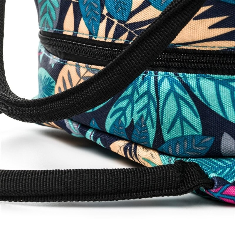 Multicolour Leaf Insulated Lunch Bag