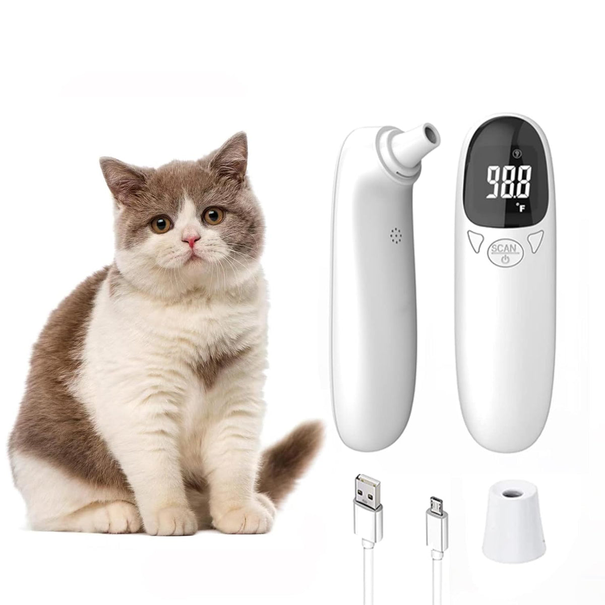 Non-Contact Infrared Pet Thermometer with LED Display