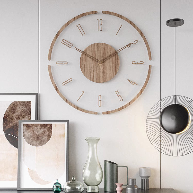 Nordic Minimalist Wooden Wall Clock