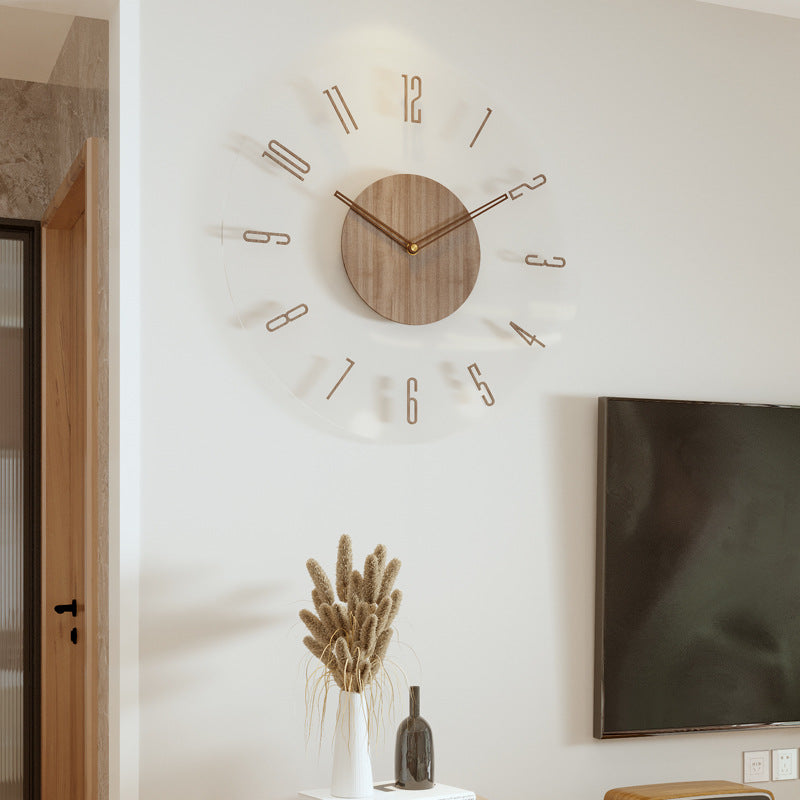 Nordic Minimalist Wooden Wall Clock