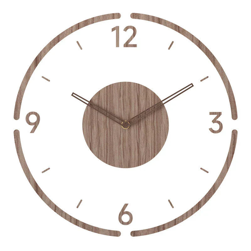 Nordic Minimalist Wooden Wall Clock