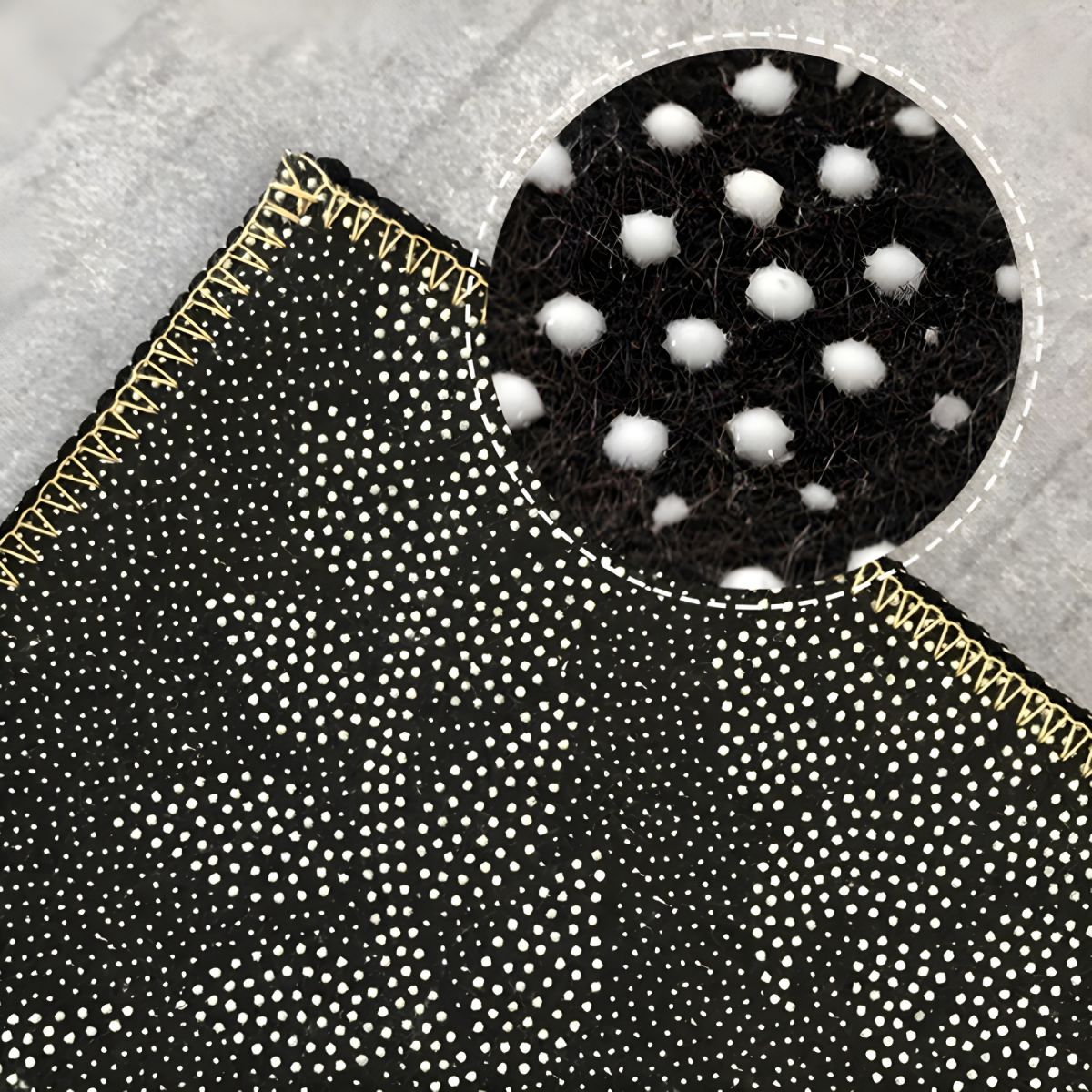 Nordic Ombre Black Polyester Rug