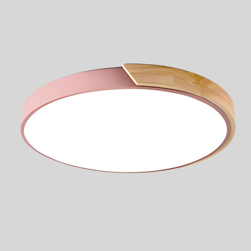 Nordic Wooden Ceiling Lamp with Macaron Design for Modern Spaces