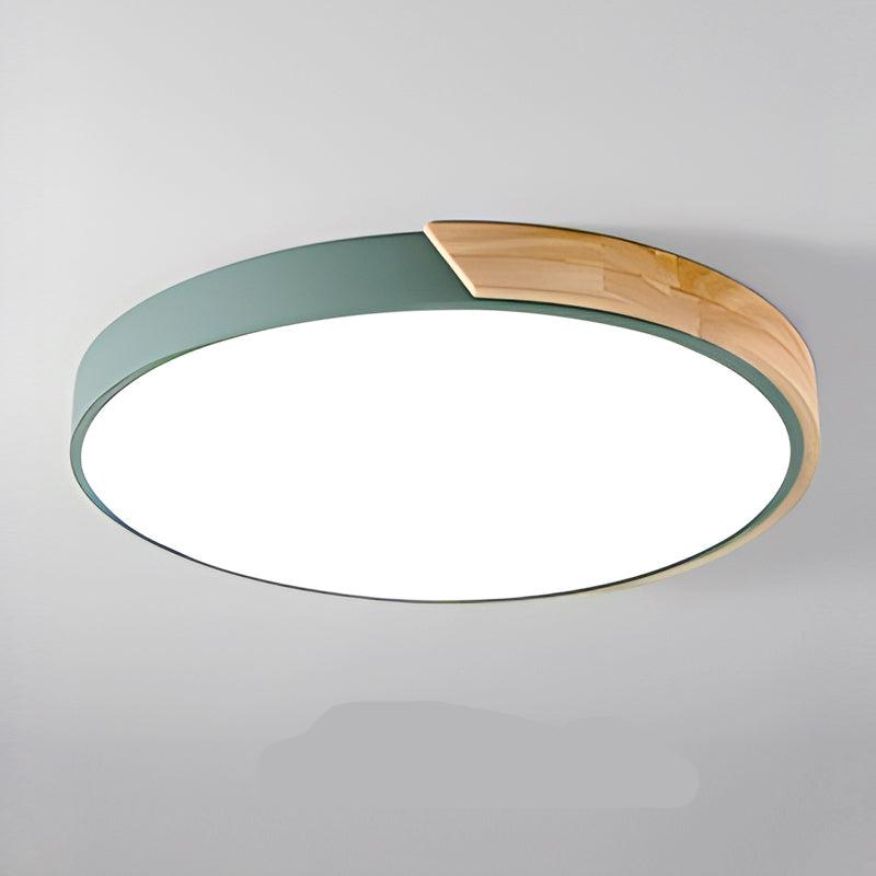 Nordic Wooden Ceiling Lamp with Macaron Design for Modern Spaces