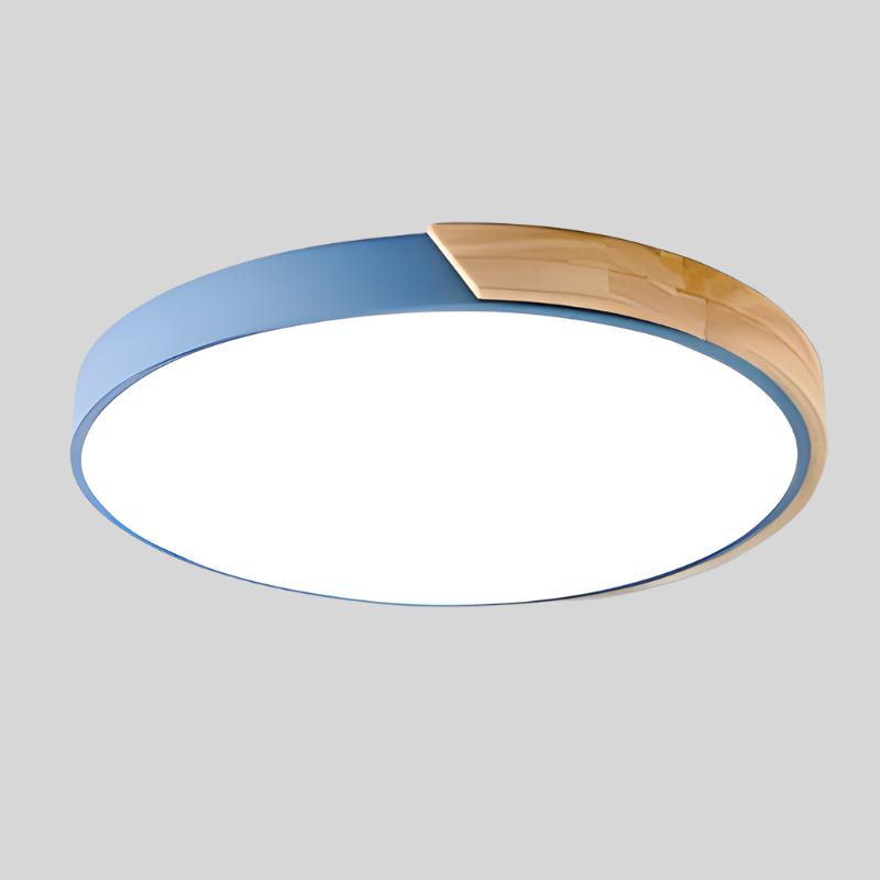 Nordic Wooden Ceiling Lamp with Macaron Design for Modern Spaces