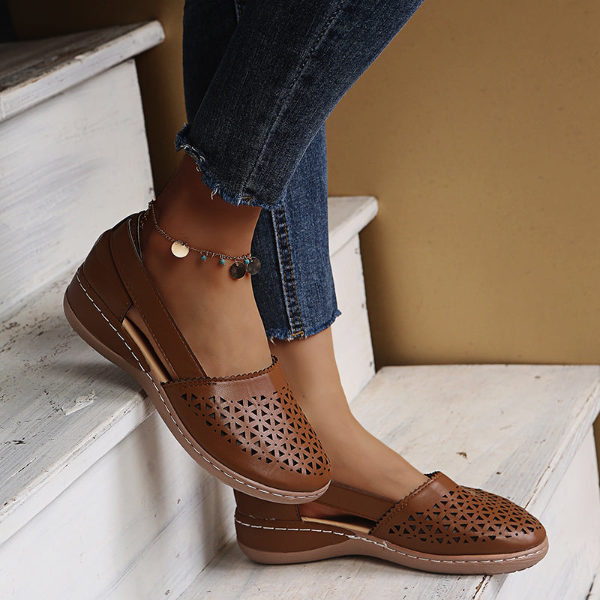 Orthopedic Cutout Slip-On Shoes - Lena