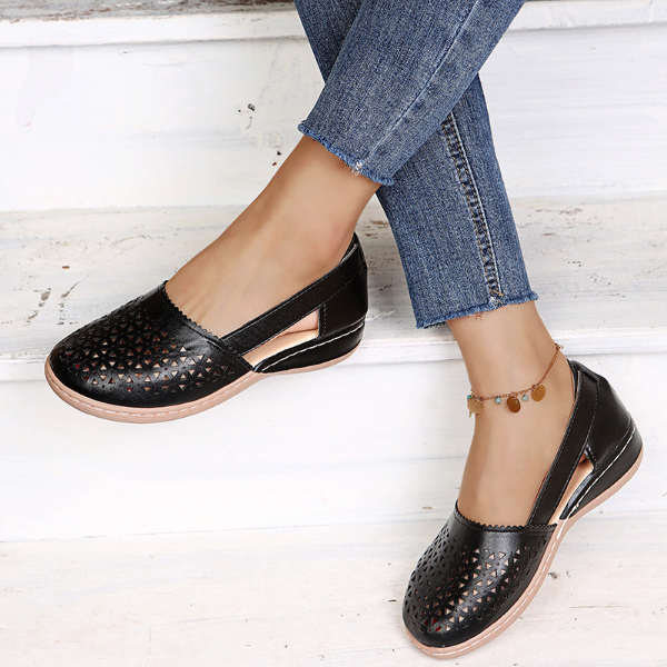 Orthopedic Cutout Slip-On Shoes - Lena