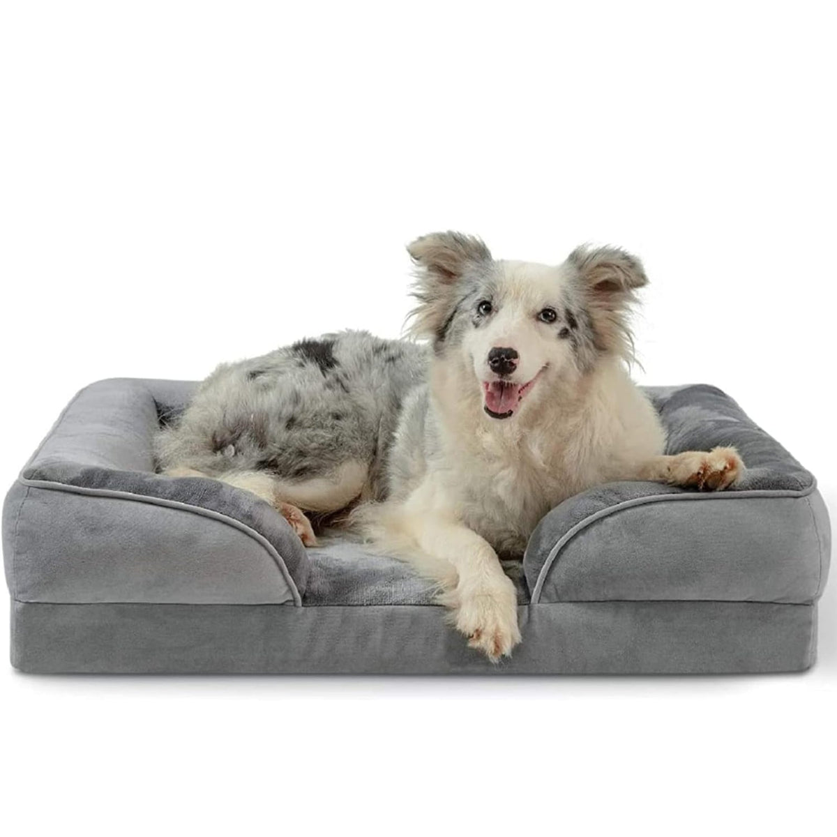 Orthopedic Dog Bed with Memory Foam and Plush Cover