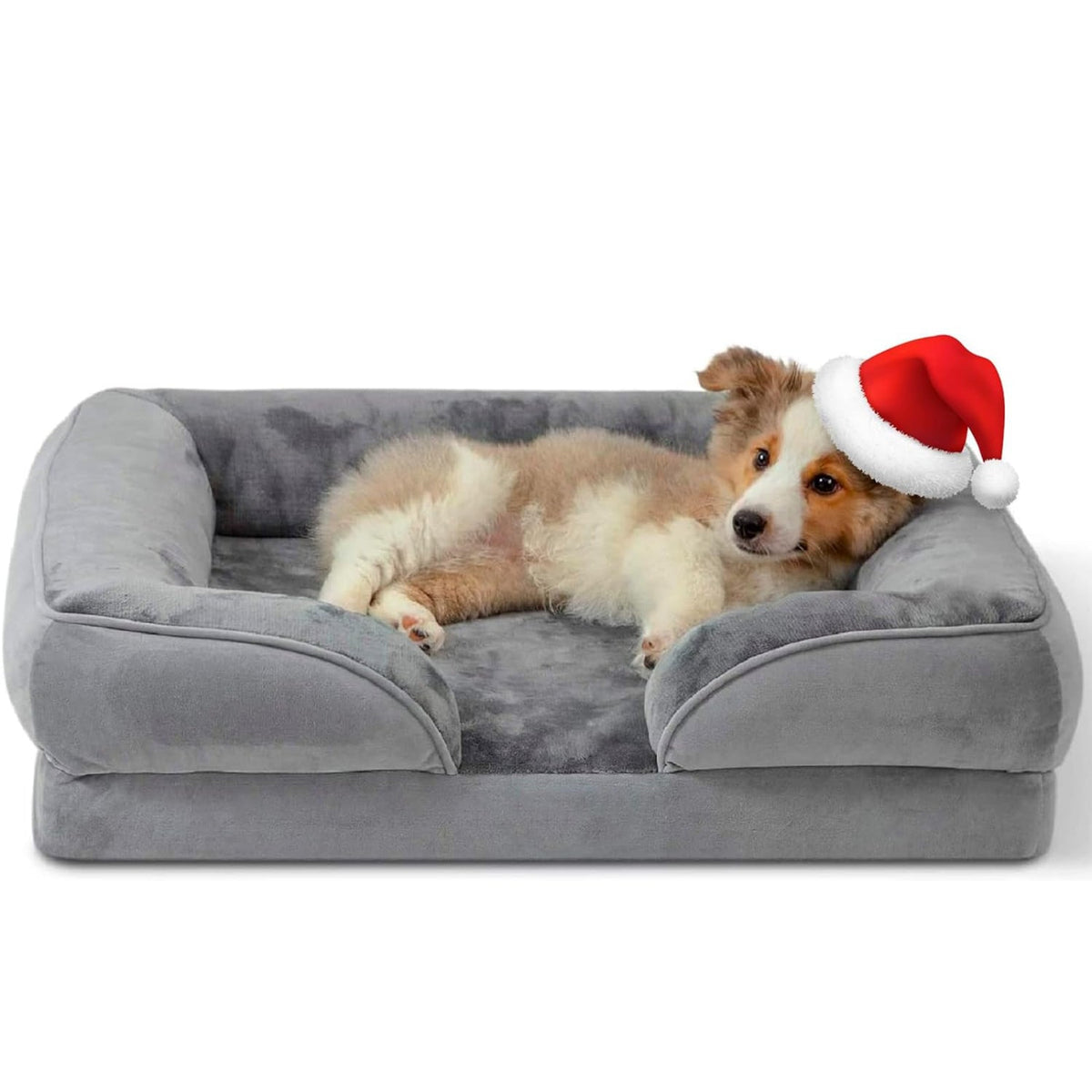 Orthopedic Dog Bed with Memory Foam and Plush Cover