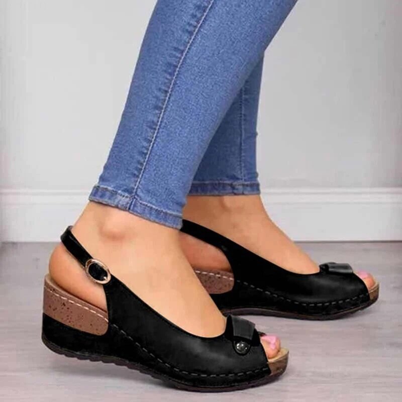 Orthopedic Heeled Sandals - Comfort & Elegance