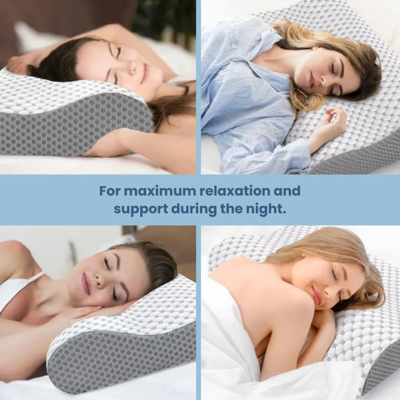 Orthopedic Memory Foam Pillow - Neck & Spine Support for Deeper Sleep