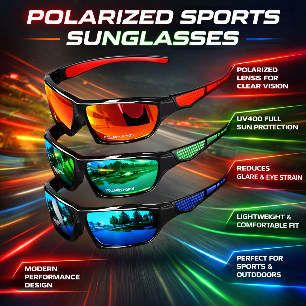 Outdoor Polarized Sports Sunglasses with UV400 Protection