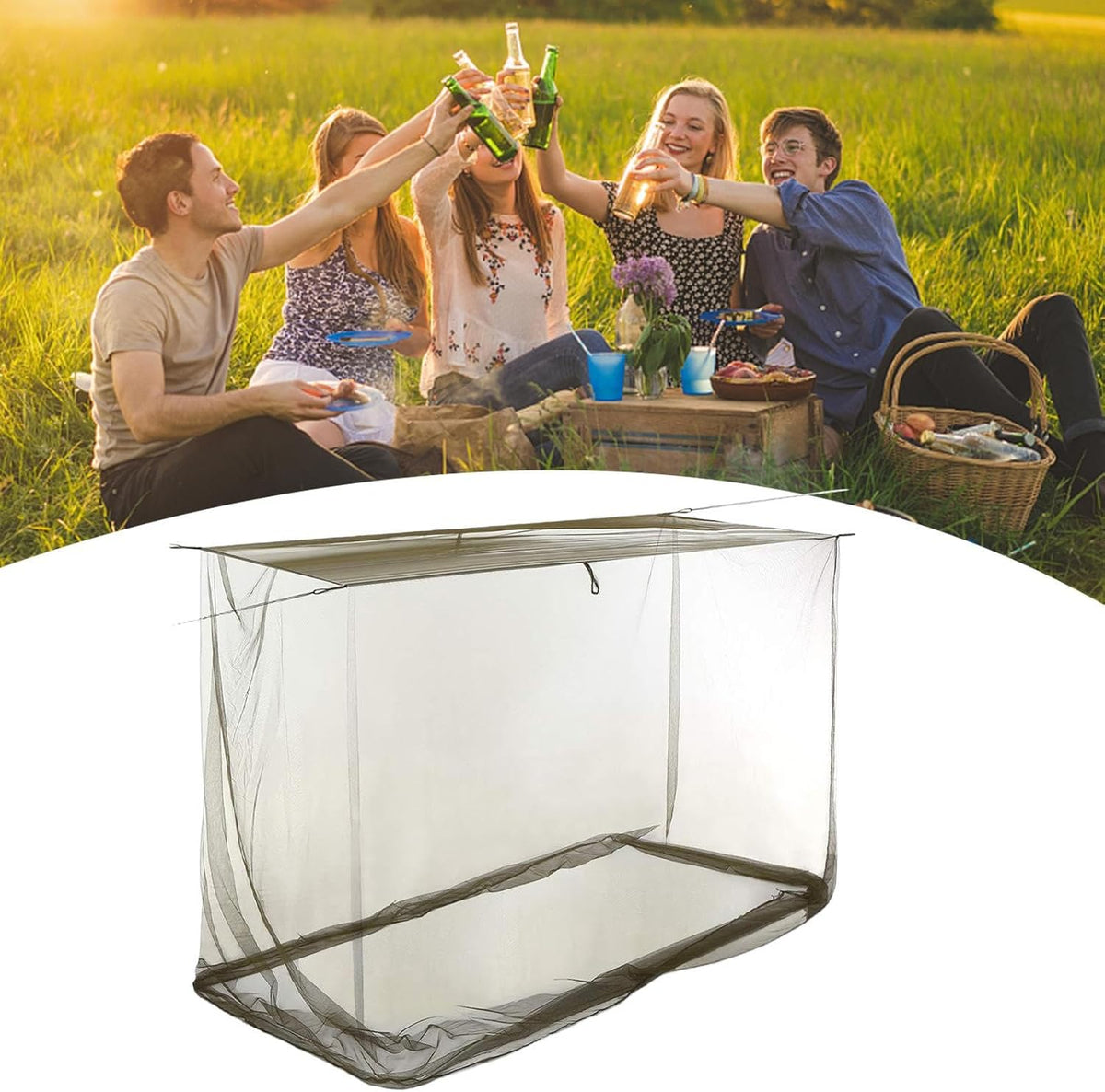Outdoor Rectangular Insect Net Canopy – Ventora