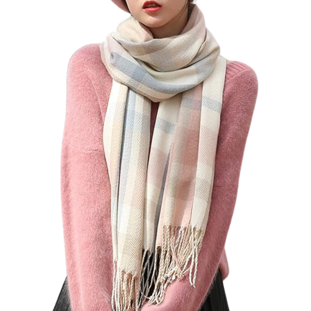 Oversized Plaid Winter Scarf