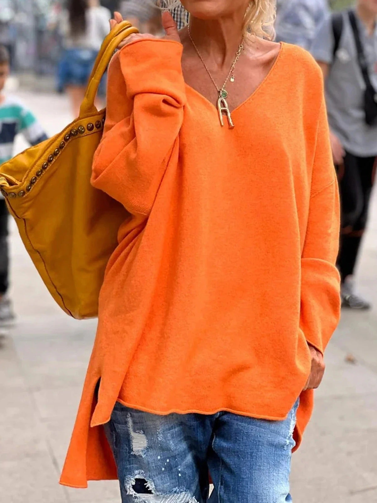 Oversized V-Neck Sweater