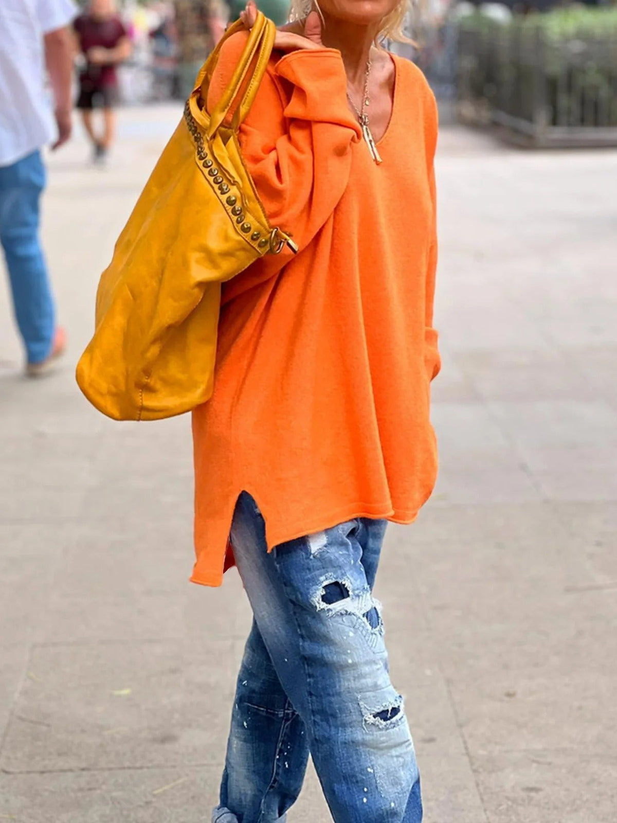 Oversized V-Neck Sweater