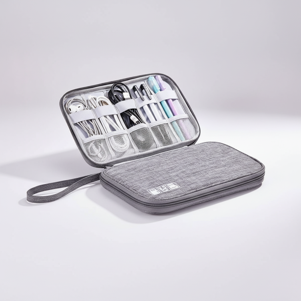 Oxford Cloth Electronics Travel Organizer for Cables