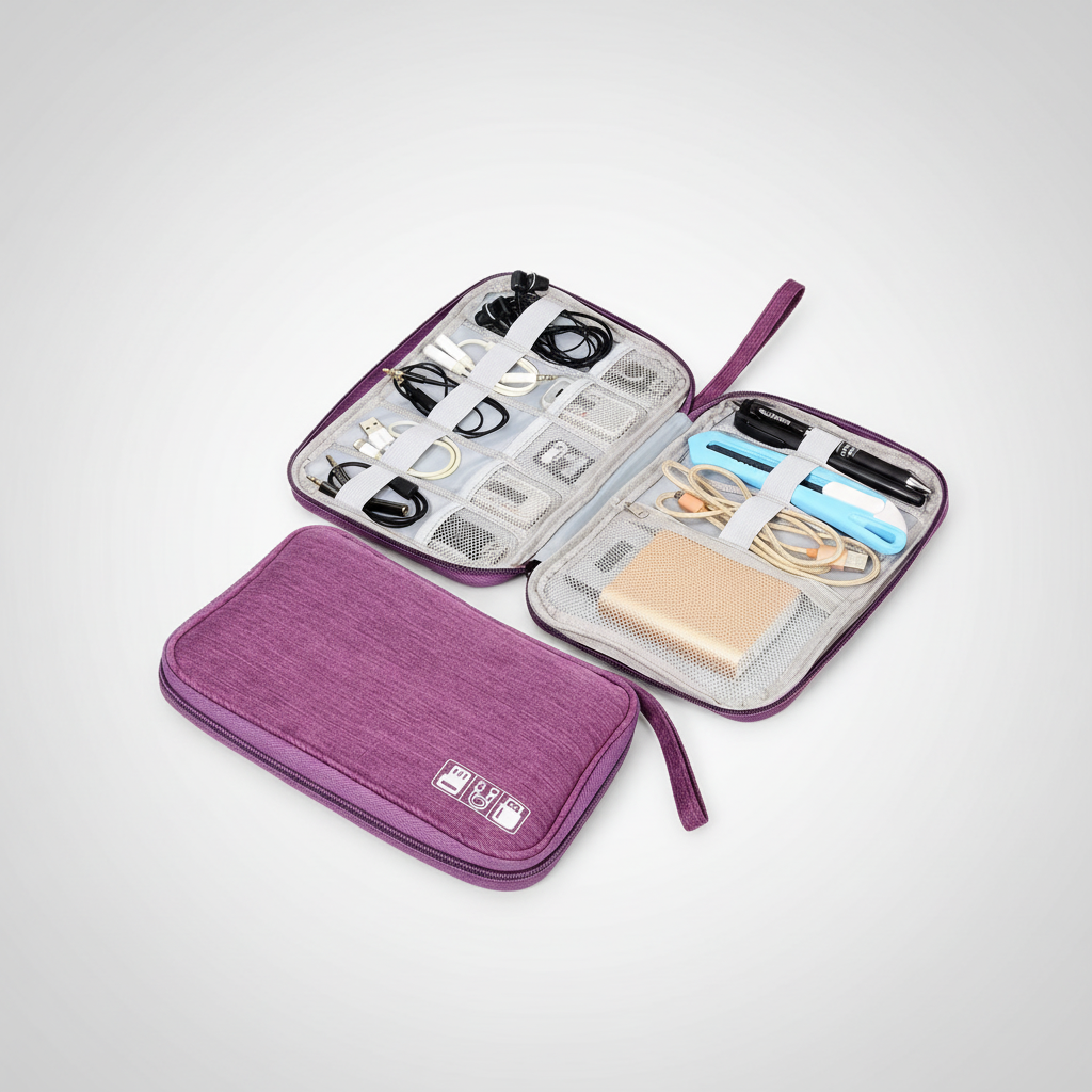 Oxford Cloth Electronics Travel Organizer for Cables