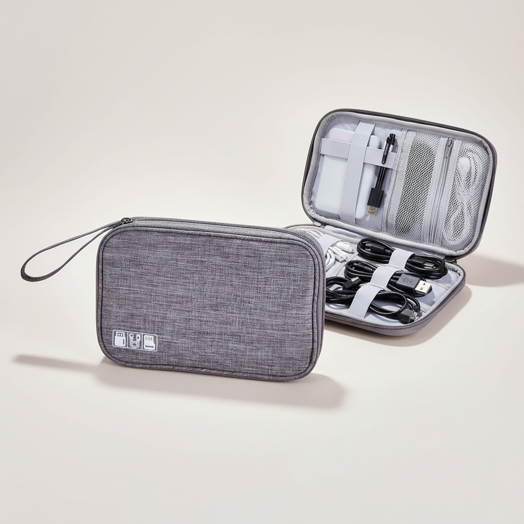 Oxford Cloth Electronics Travel Organizer for Cables