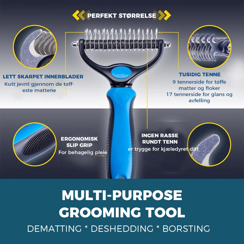 Pet Grooming Brush - All-in-One Dog and Cat Tool