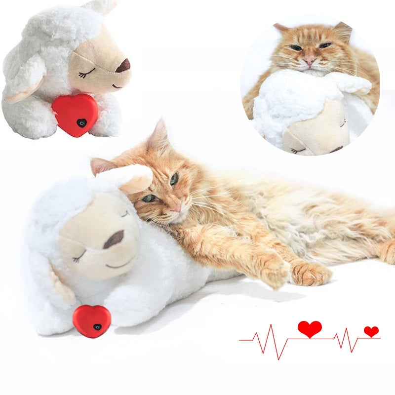 Plush Calming Dog Toy with Heartbeat Simulation