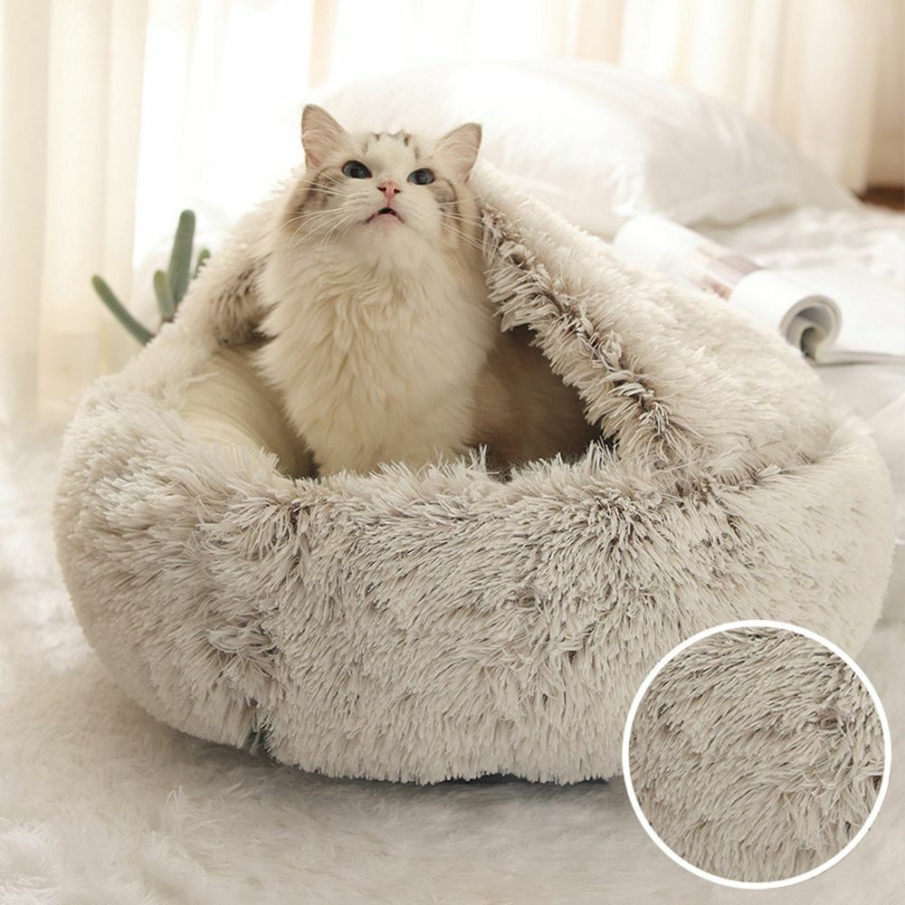 Plush Cat Bed | For Privacy and a Sense of Security