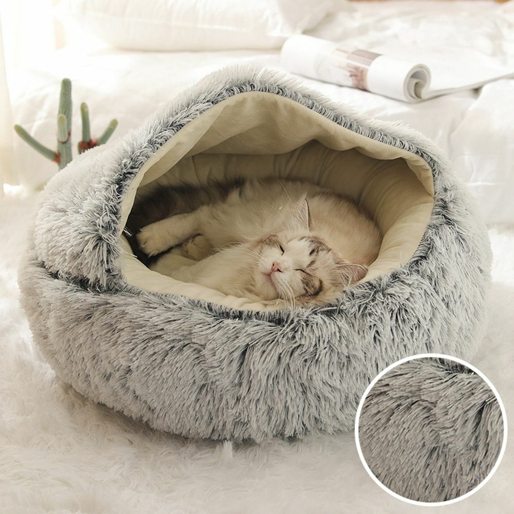 Plush Cat Bed | For Privacy and a Sense of Security