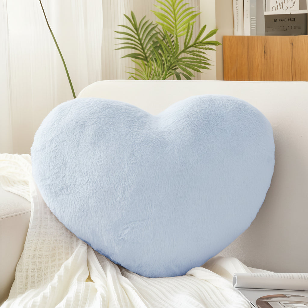 Plush Heart-Shaped Decorative Sofa Cushion
