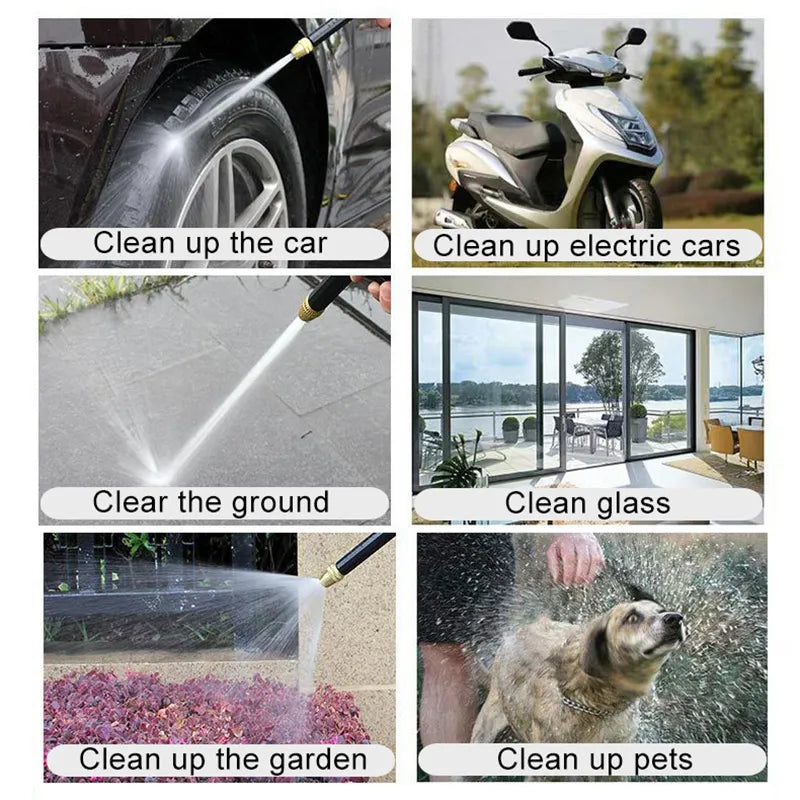 Portable Adjustable High-Pressure Water Spray Gun for Easy Cleaning