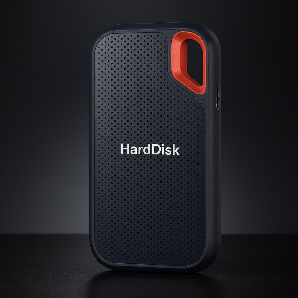 Portable External SSD Drive with High-Speed Data Transfer and Shockproof Storage