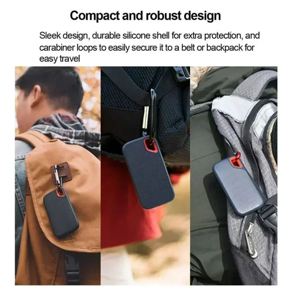Portable External SSD Drive with High-Speed Data Transfer and Shockproof Storage