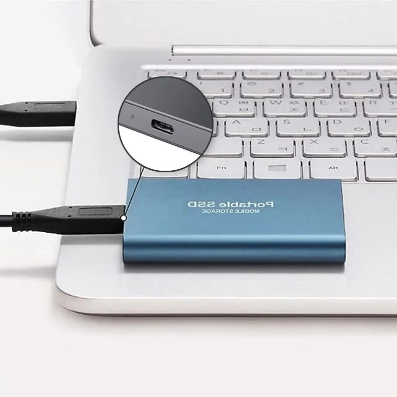 Portable External SSD Fast USB 3.1 Hard Drive with Compact Design