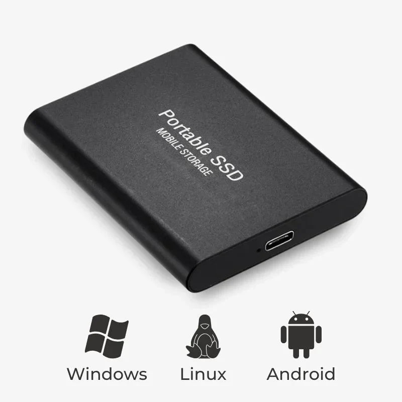 Portable External SSD Fast USB 3.1 Hard Drive with Compact Design
