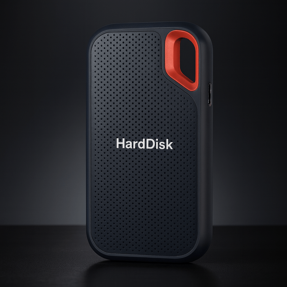 Portable External SSD with USB-C Connector – Compact Anodized Aluminum Design for Fast File Transfers