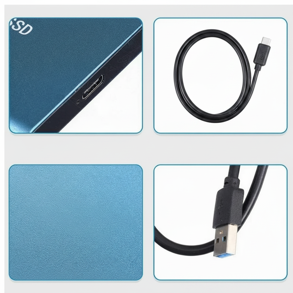 Portable External USB SSD Storage Device