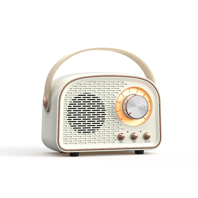Portable Retro-Style Bluetooth Speaker with High-Quality Sound and Long Battery Life – Compact and Stylish Design