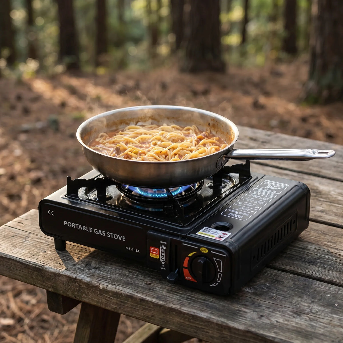 Portable Single-Burner Gas Stove for Camping & Outdoor Cooking