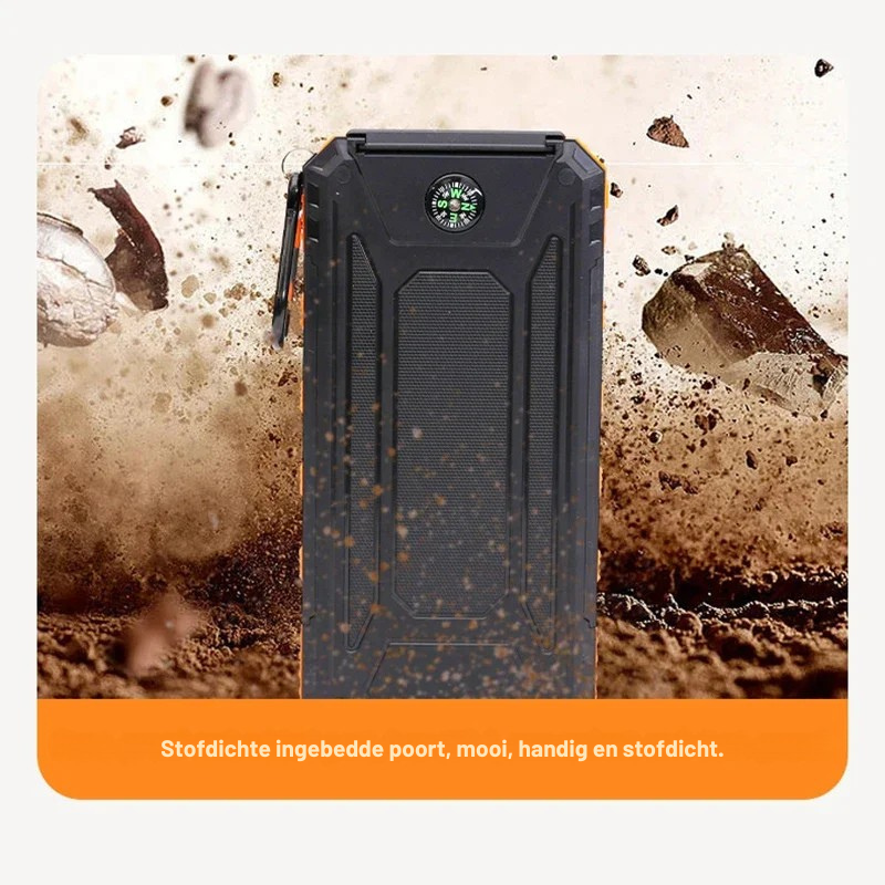 Portable Solar Power Bank with Fast Charging