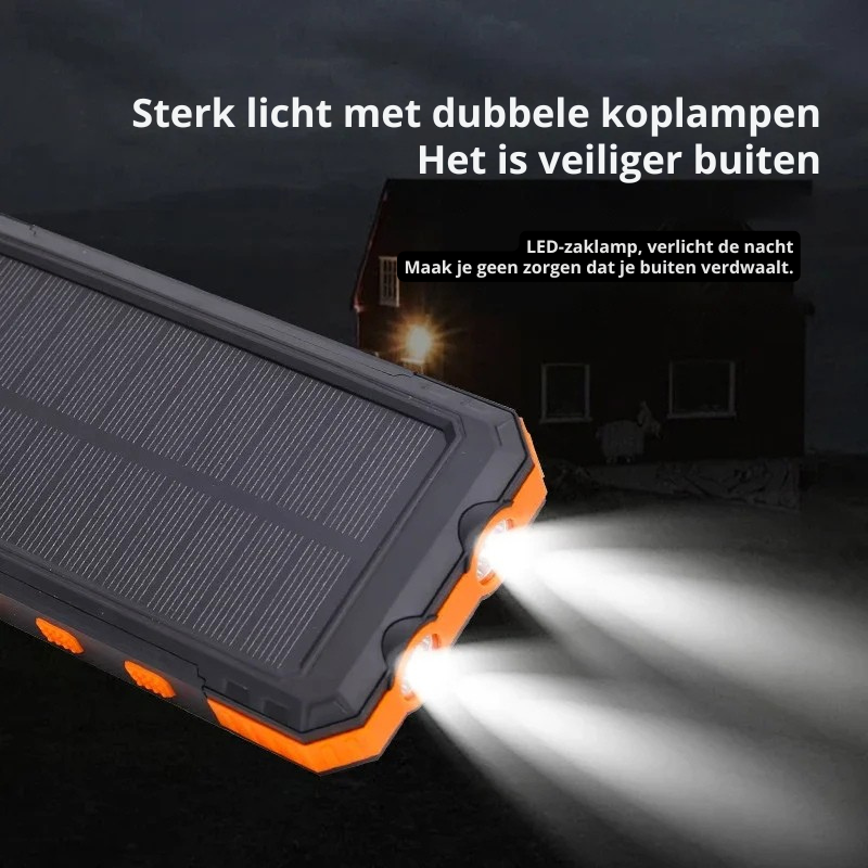 Portable Solar Power Bank with Fast Charging