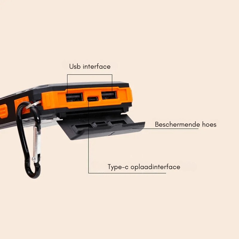 Portable Solar Power Bank with Fast Charging