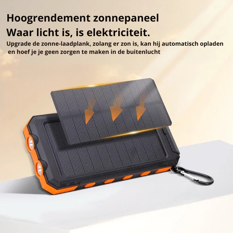 Portable Solar Power Bank with Fast Charging