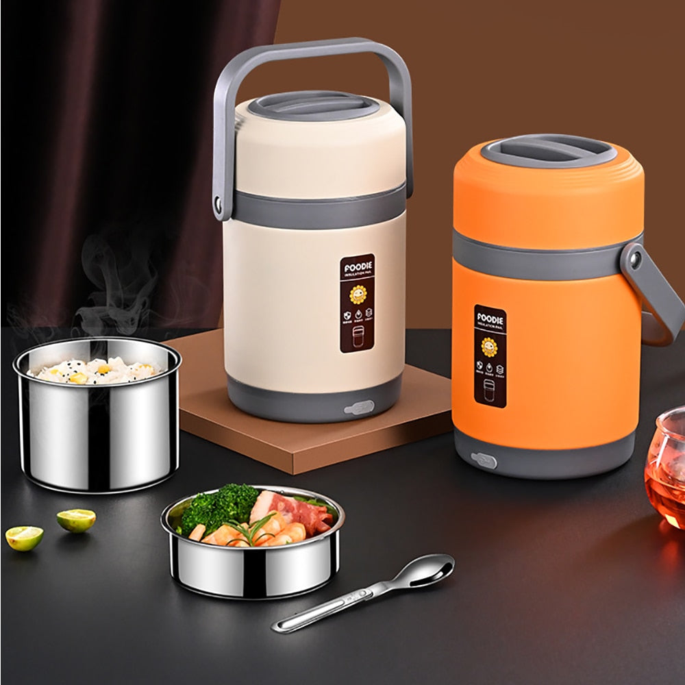 Portable USB Heated Lunch Box - 304 Stainless Steel Food Warmer