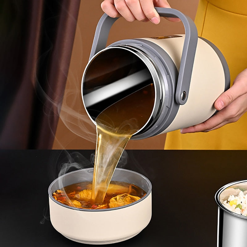 Portable USB Heated Lunch Box - 304 Stainless Steel Food Warmer