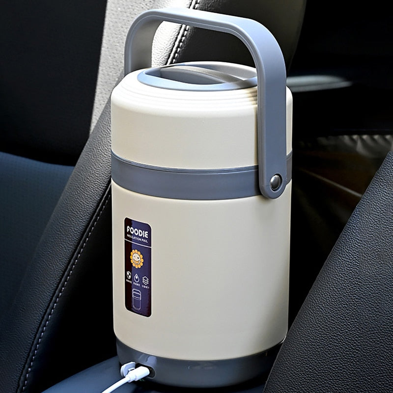 Portable USB Heated Lunch Box - 304 Stainless Steel Food Warmer