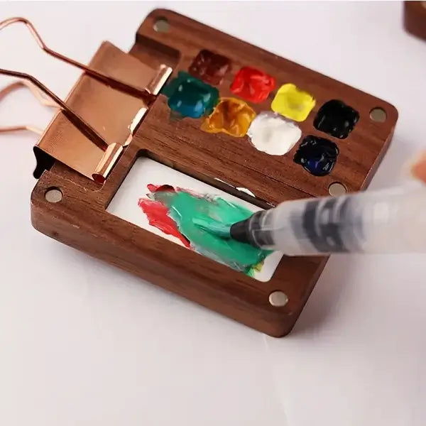 Portable Watercolor Paint Box Set with 24 Colors