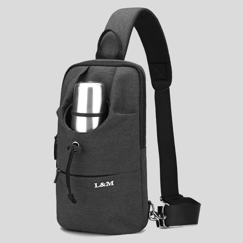 Portable Waterproof Sling Bag with Cup Holder for Travel, Biking, Gym & More