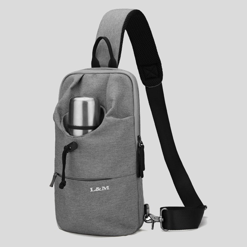 Portable Waterproof Sling Bag with Cup Holder for Travel, Biking, Gym & More