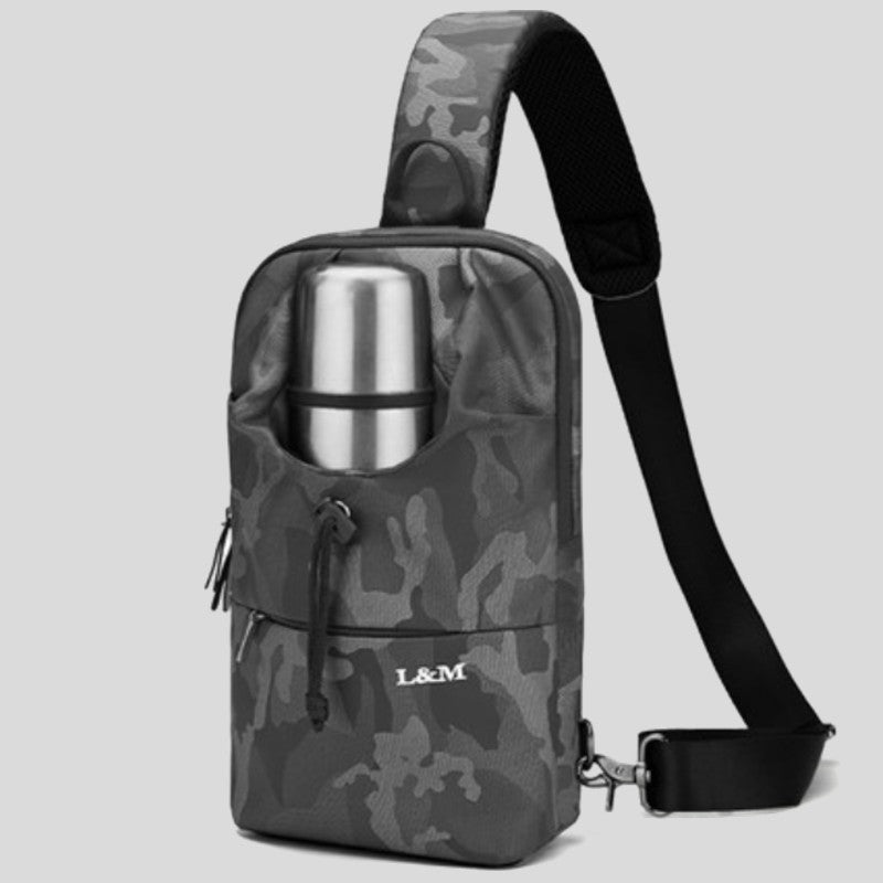 Portable Waterproof Sling Bag with Cup Holder for Travel, Biking, Gym & More